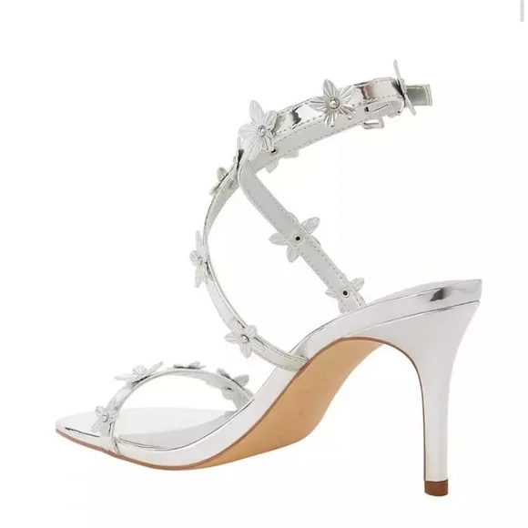 Katy Perry Analia Flower Square Toe Dress Sandals Size 8.5 - Picture 2 of 12